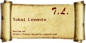 Tokai Levente névjegykártya